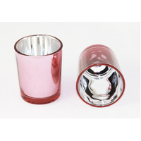 20 Pack Rose Gold Pink Votive Tealight Candle Holders Valentines Day Mercury  Wedding Decor Glass Candlestick Party Decorations Bridal Baby Shower Eve thumbnail