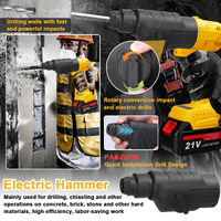 7in1 Multi-function Rechargeable Li-ion Electric Machine Set Electric Hammer Drill Chainsaw Conversion Tool Set Power Tool Kit thumbnail