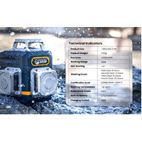 CIGMAN Laser Level Self Leveling 3x360° 3D Green Cross Line for Construction and Picture Hanging, Rechargeable battery, Remote Controller, Magnetic Ro thumbnail