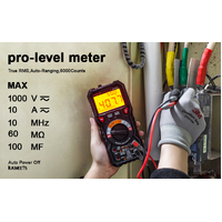 KAIWEETS Digital Multimeter TRMS 6000 Counts Voltmeter Auto-Ranging Fast Accurately Measures Voltage Current Amp Resistance Diodes Continuity Duty-Cyc thumbnail