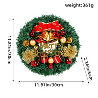 Christmas Wreath Door Garland Decoration Front Door Hanging Flowers Tree Decor(J1-2) thumbnail