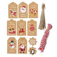 100Pack Xmas Decoration 350g Thicken Kraft Paper Gift Tag Wrapping Kraft Tag Hang Tags(Style B) thumbnail