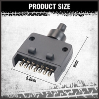 12V LED Trailer Tail Light Kit Pair Plug 7m 5 Core Wire 7 Pin Flat Plug Ute Set thumbnail