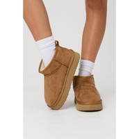 Chestnut Faux Fur Lined Suede Ankle Snow Boots - 37 EU thumbnail