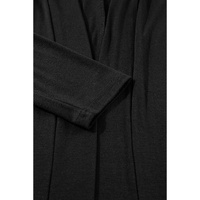 Black Split Long Cardigan and Skinny Pants Lounge Set - 2XL thumbnail