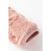 Light Pink Textured Leopard Fleece Loose Two Piece Lounge Set - 2XL thumbnail