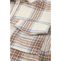 Azura Exchange Plaid Half Zip Sweatshirt with Chest Pocket - S thumbnail
