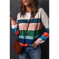 Azura Exchange Color Block Long Sleeve Top - L thumbnail