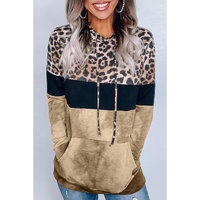 Azura Exchange Leopard Tie Dye Colorblock Hoodie - 2XL thumbnail