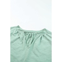 Azura Exchange Solid V Neck Butterfly Sleeve Blouse - M thumbnail