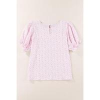 Azura Exchange Smocked Puff Sleeve Blouse - XL thumbnail