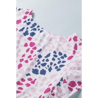 Spotted Print Ruffled V Neck Tank Top - L thumbnail
