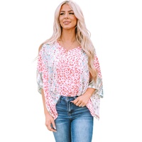 Azura Exchange Animal Floral Mix Print Cape Top - XL thumbnail