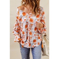 Azura Exchange Floral Print Dolman Blouse - M thumbnail