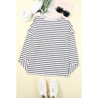 Azura Exchange Striped Print Ruffled Buttoned Top - XL thumbnail