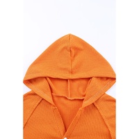 Azura Exchange V Neck Drop Shoulder Waffle Knit Top - S thumbnail