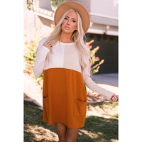 Azura Exchange Color Block Patchwork Long Sleeve Top - M thumbnail