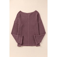 Azura Exchange Loose Waffle Knit Long Sleeve Top - M thumbnail