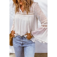 Azura Exchange Hollow Out Swiss Dot Blouse - M thumbnail