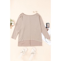 Azura Exchange Oversize Khaki Lightweight Knit Blouse - XL thumbnail