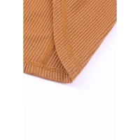 Azura Exchange Waffle Knit Half Button Henley Top - M thumbnail