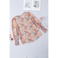 Azura Exchange Floral Puff Sleeve Blouse - M thumbnail