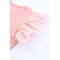 Azura Exchange Ruffle Sleeve Ribbed Knit Top - XL thumbnail