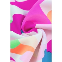 Azura Exchange Abstract Pattern Ruffle Short Sleeves Blouse - M thumbnail