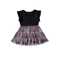 Azura Exchange Ruffle Sleeve Leopard Splice Blouse - S thumbnail