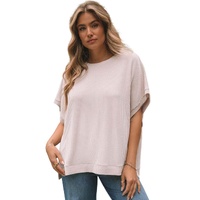 Azura Exchange Ribbed Knit Batwing Sleeve Tunic - M thumbnail