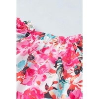 Azura Exchange Ruffle Flutter Sleeve Floral Print Blouse - XL thumbnail