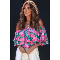 Azura Exchange Off-Shoulder Tiered Ruffle Blouse - L thumbnail