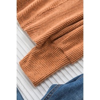Azura Exchange U Neck Textured Long Sleeve Top - L thumbnail