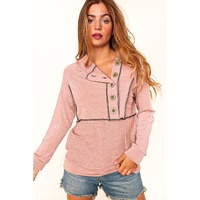 Azura Exchange Princess Line Out Seam Hoodie with Front Buttons - M thumbnail