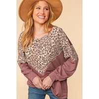 Azura Exchange Animal Print Patchwork Top - L thumbnail
