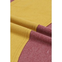 Red Colorblock Striped Bishop Sleeve Top - S thumbnail