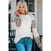 Azura Exchange Leopard Print Bubble Sleeve Top - S thumbnail