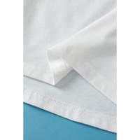 White Crew Neck Pleated Tank Top - M thumbnail