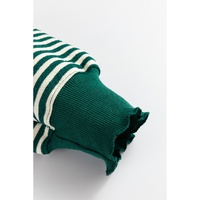Green Stripe Loose Drop Shoulder Long Sleeve Top - 2XL thumbnail