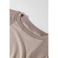 Goat Half Lantern Sleeve Solid Colour Pullover Top - L thumbnail