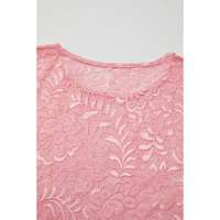 Blossom Floral Lace Sheer Long Sleeve Top - L thumbnail