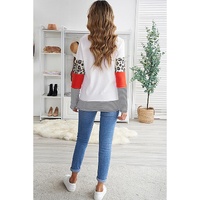 Azura Exchange Leopard Colorblock Long Sleeve Top - S thumbnail