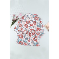 Azura Exchange Split Neck Bubble Sleeve Blouse - 2XL thumbnail