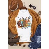 Azura Exchange Pumpkin Graphic Print Crew Neck T-Shirt - M thumbnail
