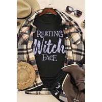 Azura Exchange Resting Witch Face Graphic Tee - L thumbnail