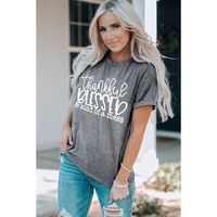 Azura Exchange BLESSED Graphic Print Crew Neck T-Shirt - M thumbnail