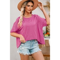 Azura Exchange Bleached Distressed Short Sleeve Top - S thumbnail