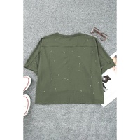 Azura Exchange Bleached Distressed Asymmetric Hem Top - S thumbnail