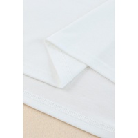 Azura Exchange Patchwork V Neck T-Shirt with Stripe Detail - L thumbnail