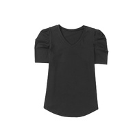 Azura Exchange V-Neck Puff Sleeve T-Shirt - L thumbnail